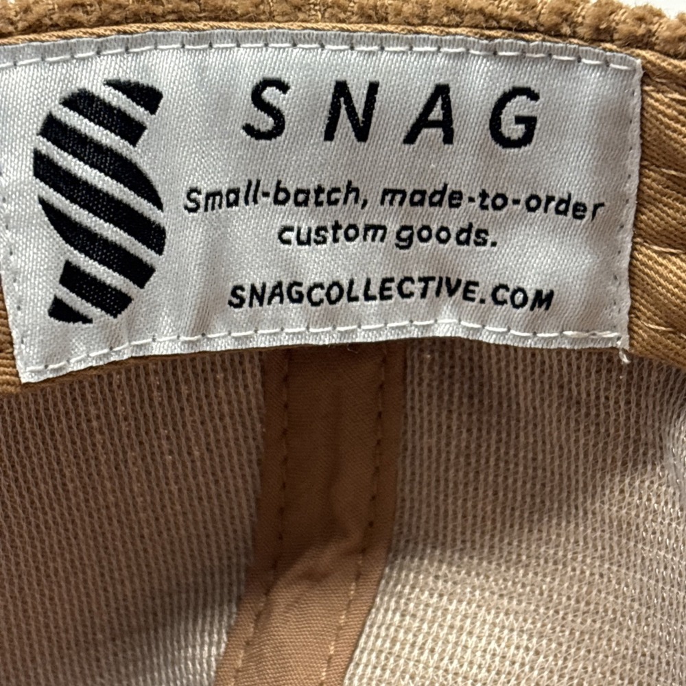 Peanut Butter Corduroy Rope Hat Snapback Beige Snag Collective Cap Embroidery - Picture 8 of 10